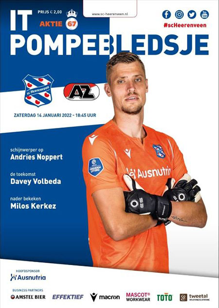 AZ Programma 14-jan-2023 Heerenveen uit